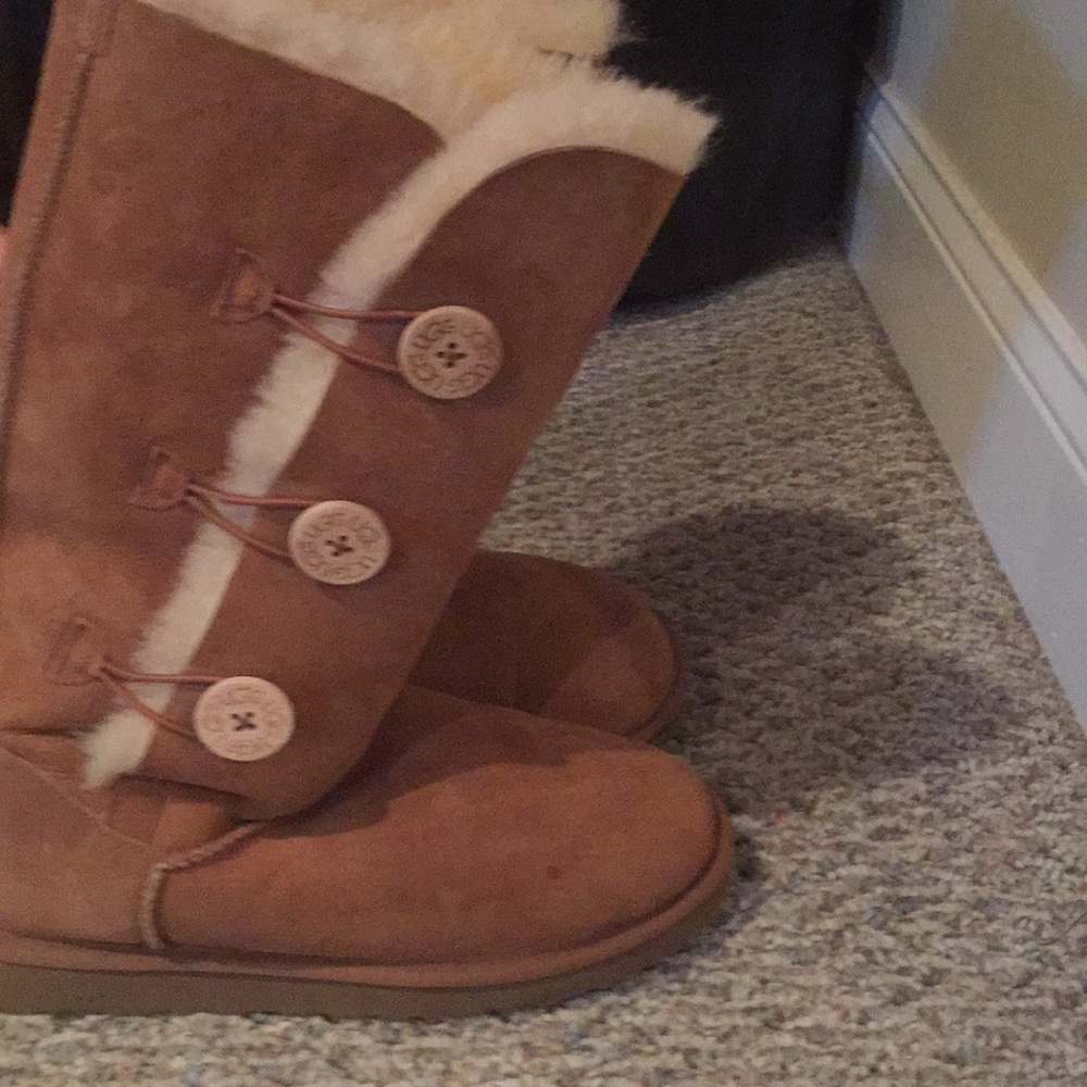 Tall chestnut UGG boots